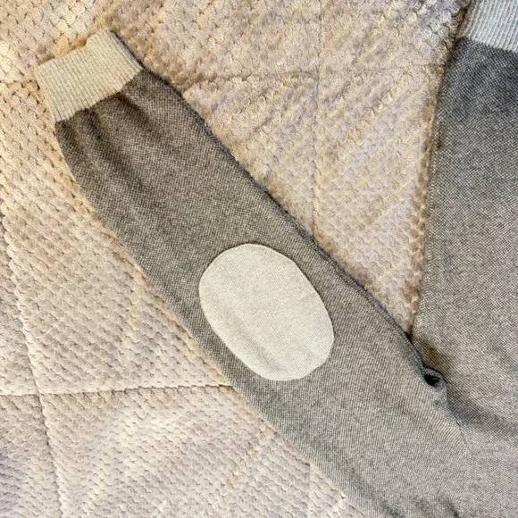 Tommy Bahama Mens XL Gray Cashmere blend Full Zip Sweater Elbow Patches Mockk - Picture 10 of 11